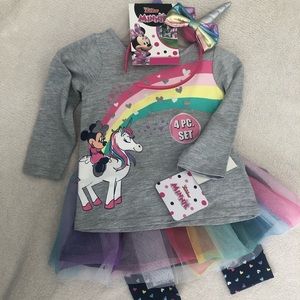New Disney Junior 12M Girl 4pc Ensemble